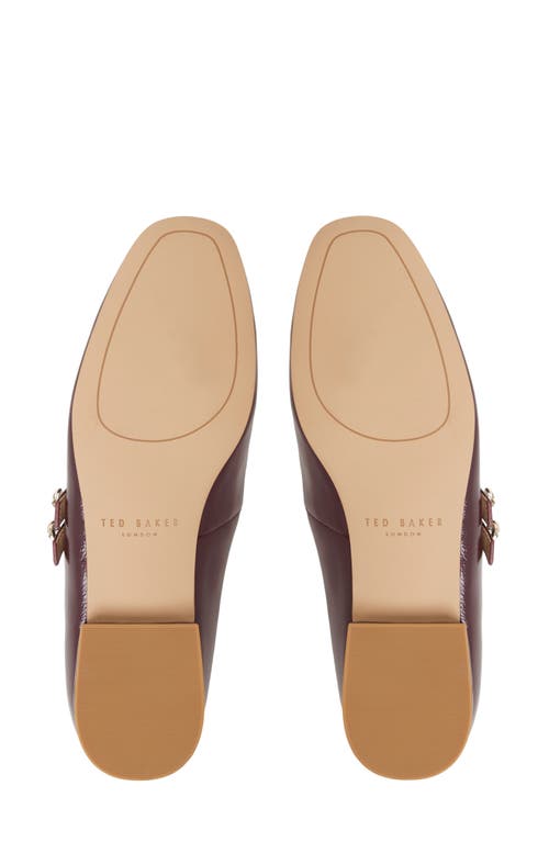Ted Baker Maryam Mary Jane Flat In Burgundy