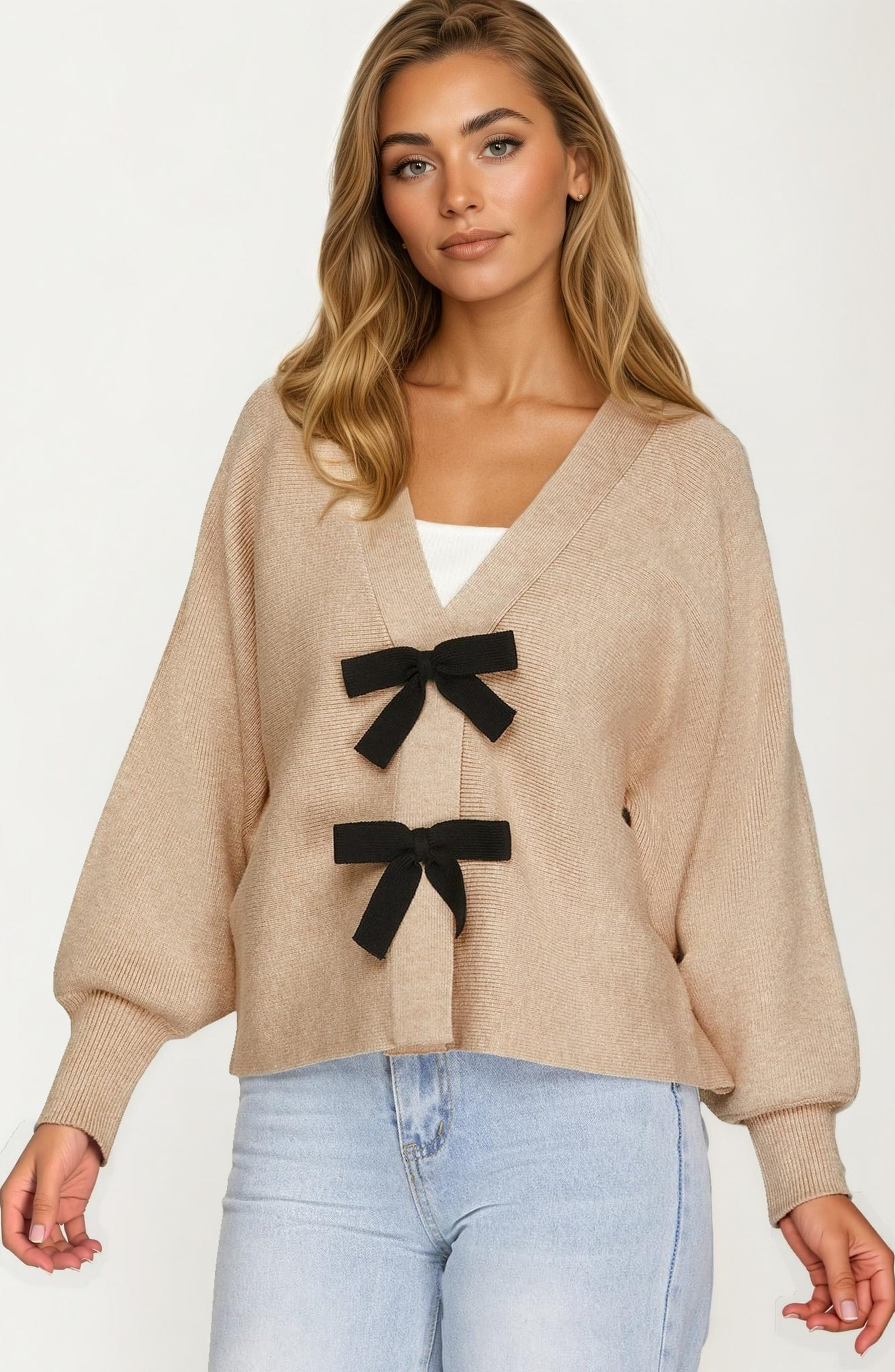 Bow Front Knit Cardigan - image 3