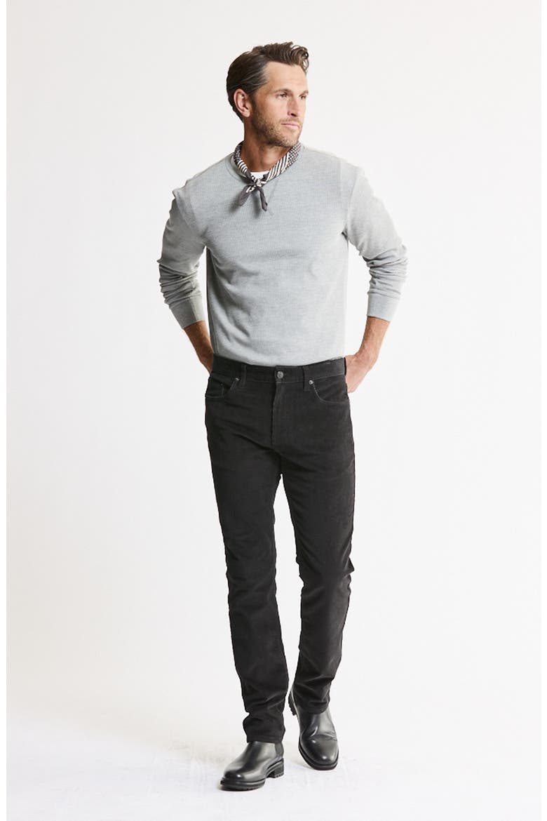 Stretch Corduroy 5-Pocket Pants, Alternate, color, BLACK