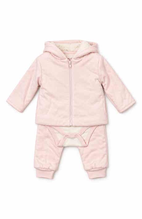 3-Piece Brushed Fleece Hoodie, Bodysuit & Pants Set