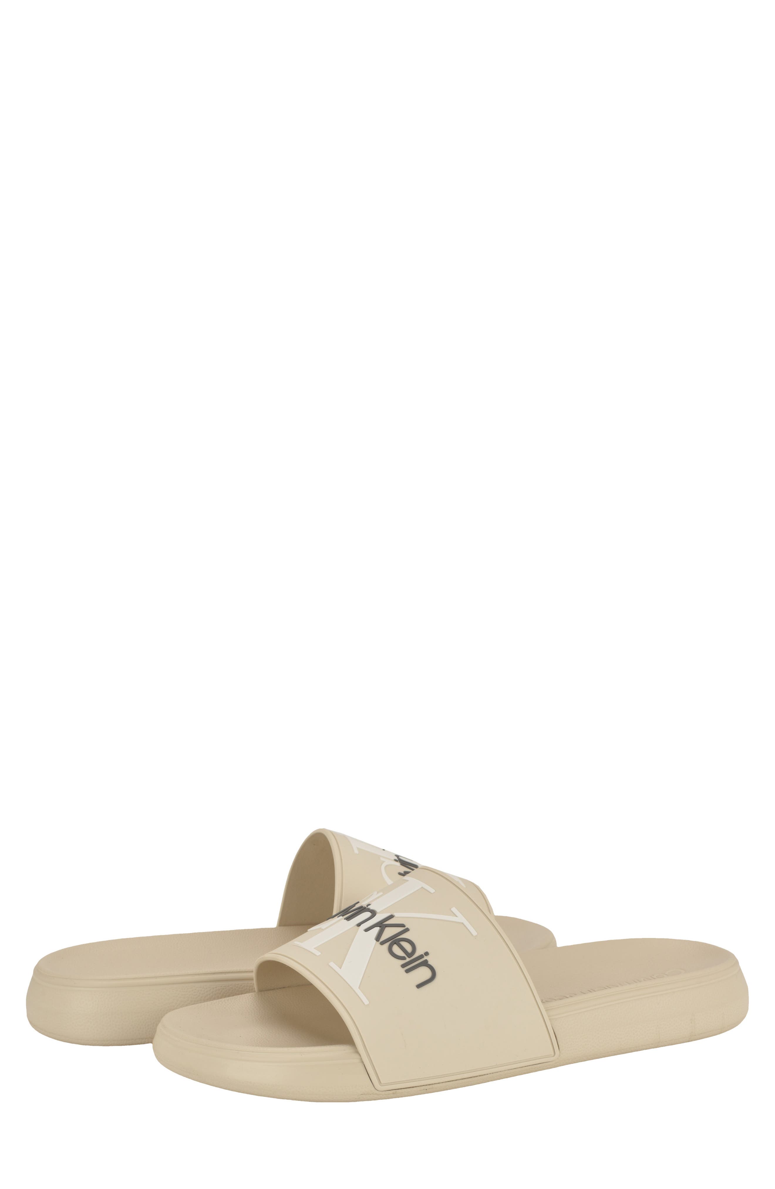 Calvin Klein Wythe Slide Sandal, Alternate, color, Medium Natural