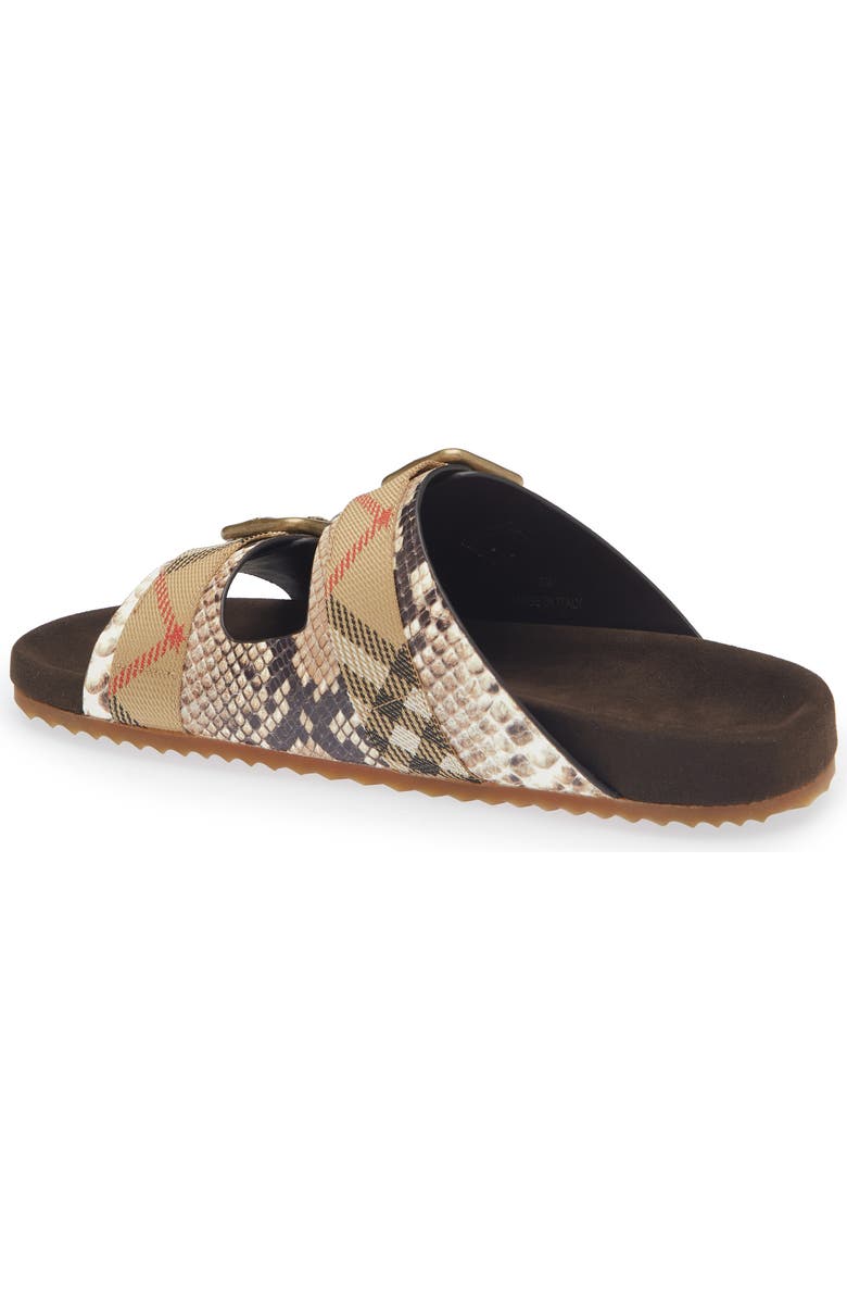 Burberry Urchin Snakeskin Embossed Slide Sandal, Alternate, color, Serpent