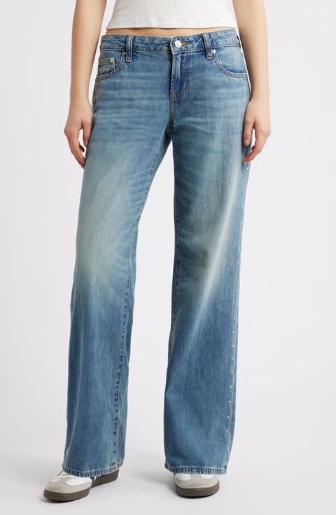 Blanka Low Rise Wide Leg Jeans (Medium Indigo)