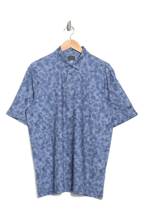 Greg Norman Solitaire Print Golf Polo In Blue