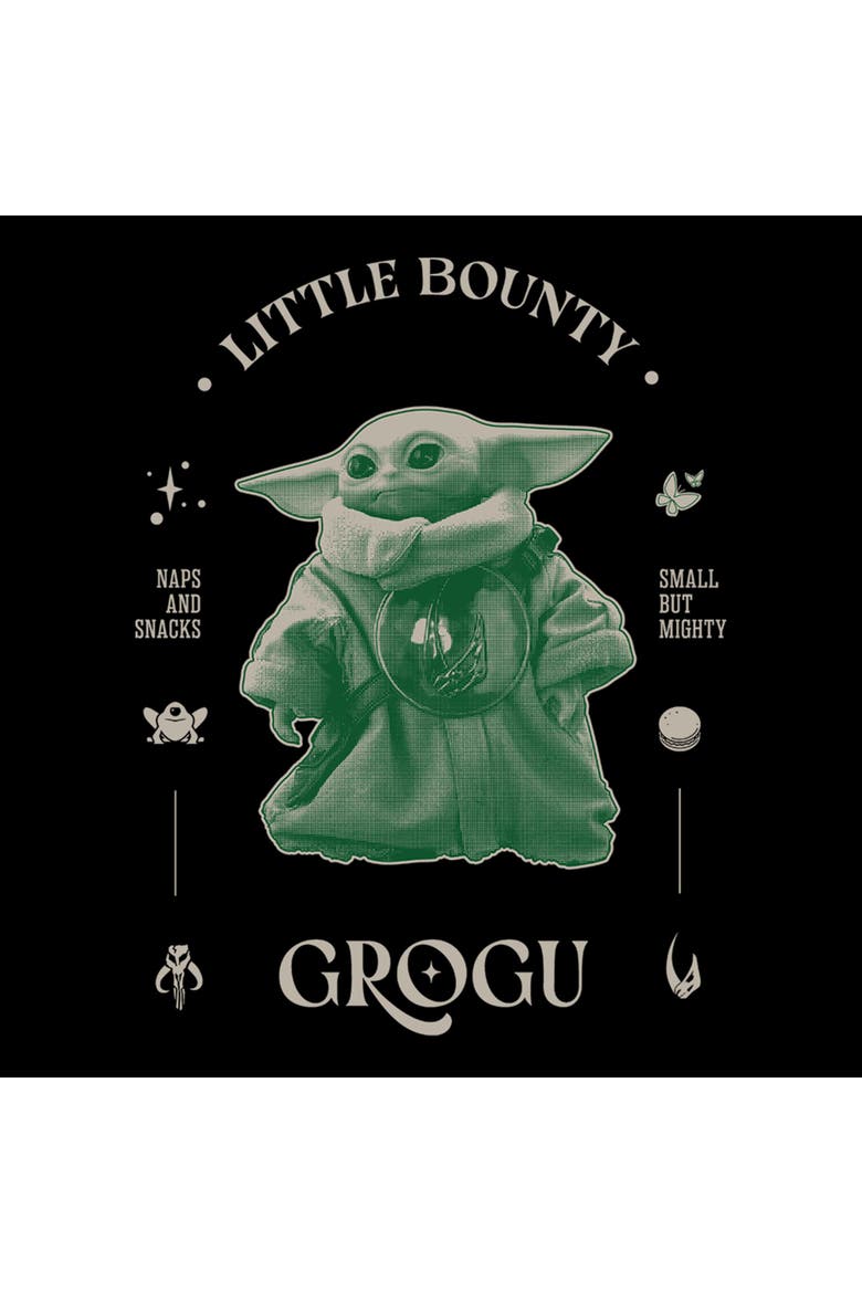 Women's Star Wars The Mandalorian and Grogu Little Bounty Small But Mighty  Graphic T-Shirt, Alternate, color, Black