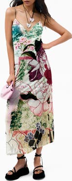 Desigual Patchwork Print Slipdress