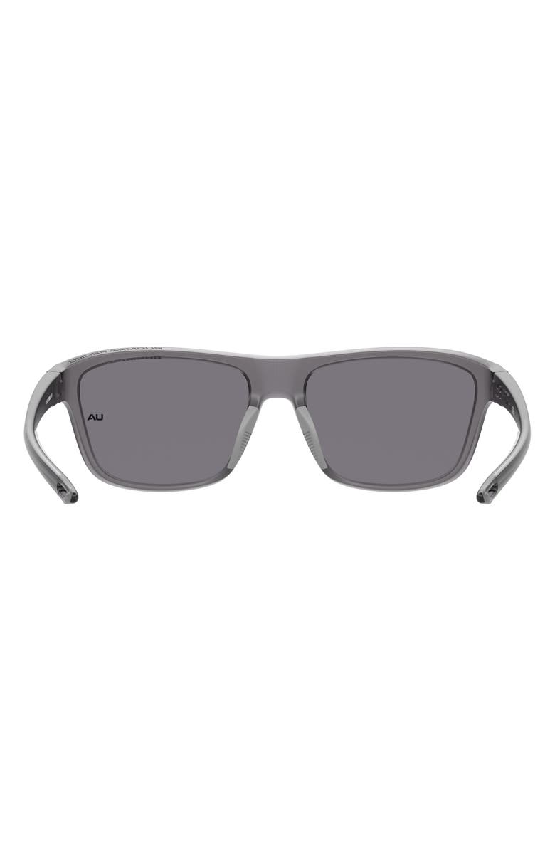 Under Armour Rumble Square Sunglasses, Alternate, color, Crystal Grey