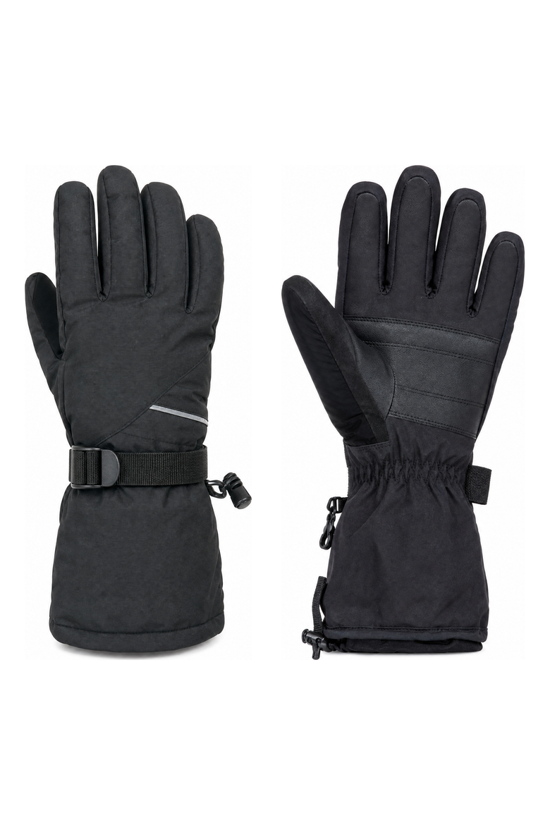 Men's Plush Lined Insulated Ski Glove, Main, color, Black