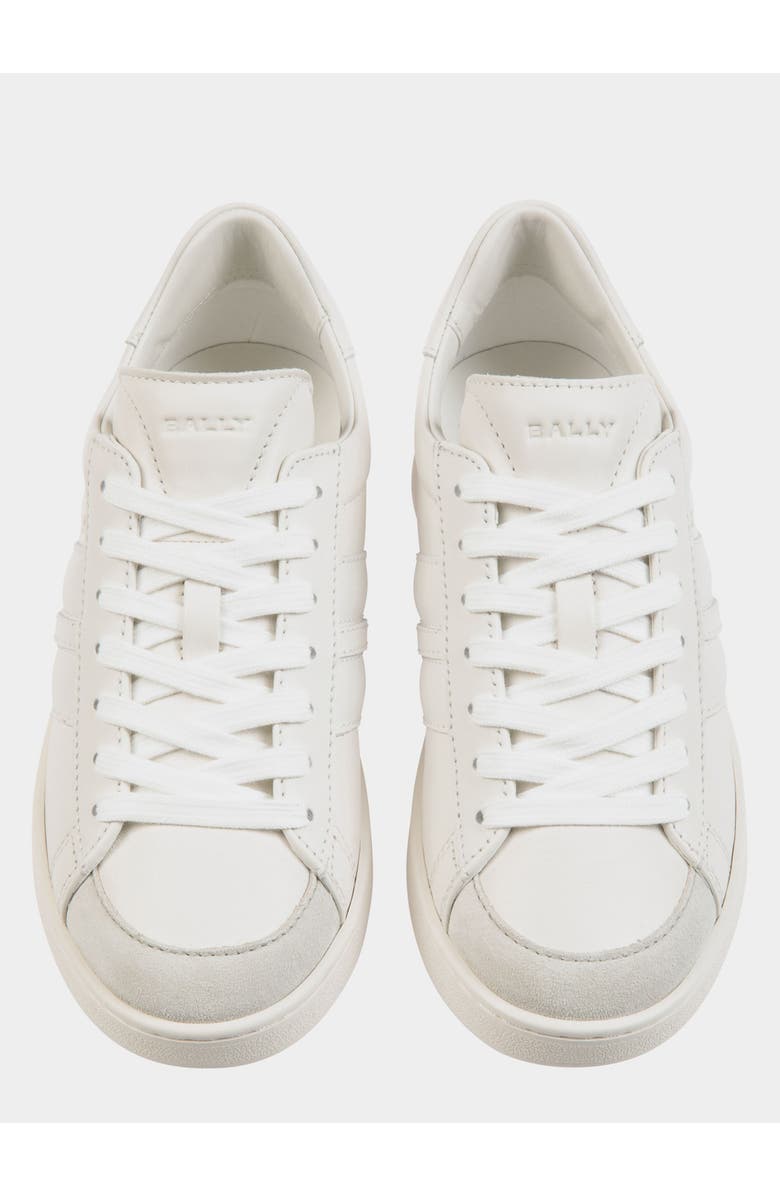 Bally Tennis Sneaker in Plain Calf Leather, Alternate, color, White