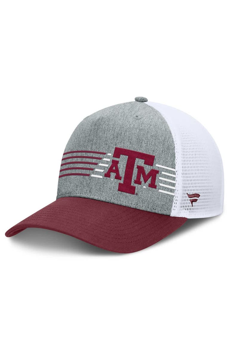 FANATICS Men's Fanatics Heather Gray/Maroon Texas A&M Aggies Profile Trucker Adjustable Hat, Main, color, Heather Gray