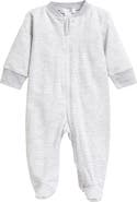 Kissy Kissy Stripe Pima Cotton Zip Footie
