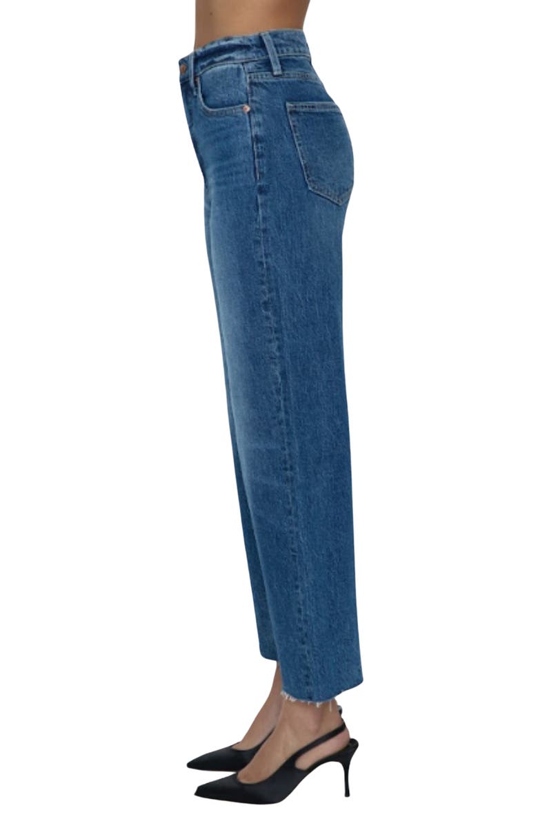 Pistola Lana Raw Hem Ankle Wide Leg Jeans, Alternate, color,