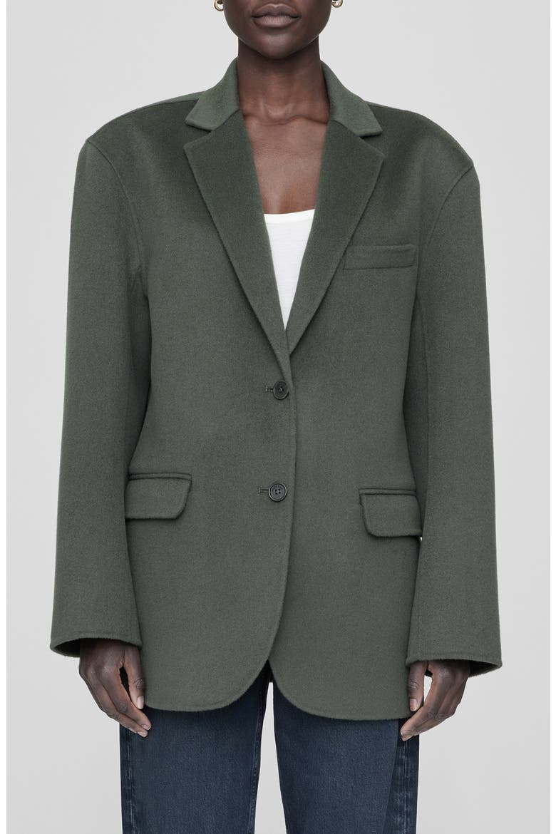 Quinn Wool & Cashmere Blazer, Main, color, OLIVE CASHMERE BLEND