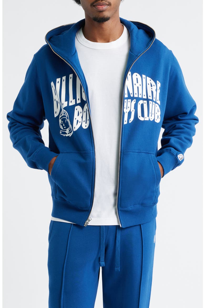 Curve Graphic Zip Hoodie, Main, color, NAVY