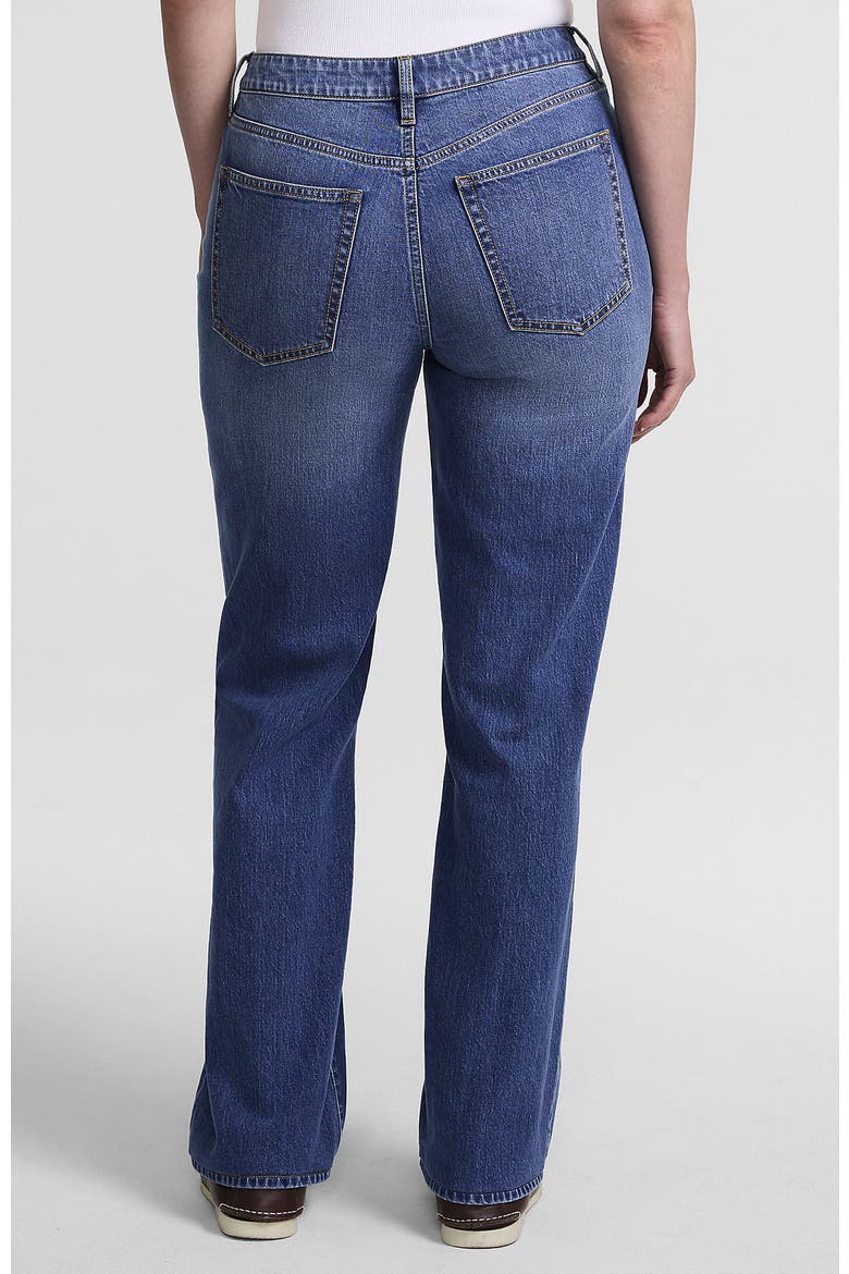 Petite Soft Denim Mid Rise Relaxed Straight Leg Jeans, Alternate, color, Indigo Tide Blue