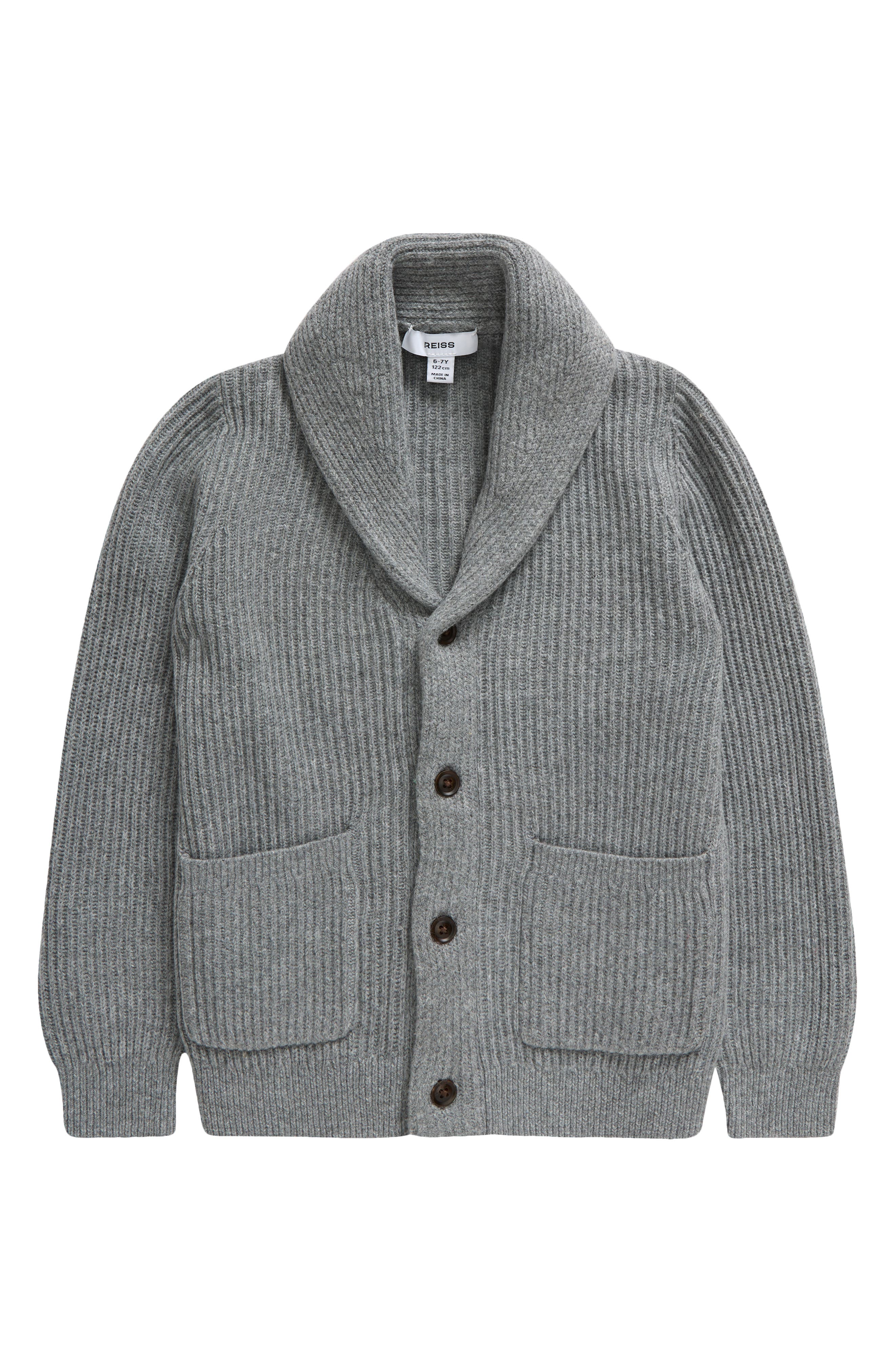 Reiss Kids' Nimbus Jr. Shawl Collar Cardigan