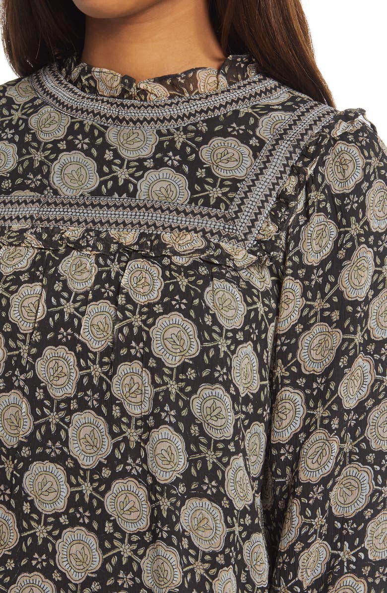 Cleobella Anita Print Peasant Blouse, Alternate, color,