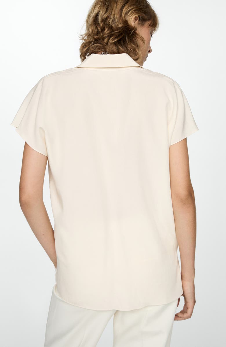 MANGO Short Sleeve Button-Up Shirt, Alternate, color, 