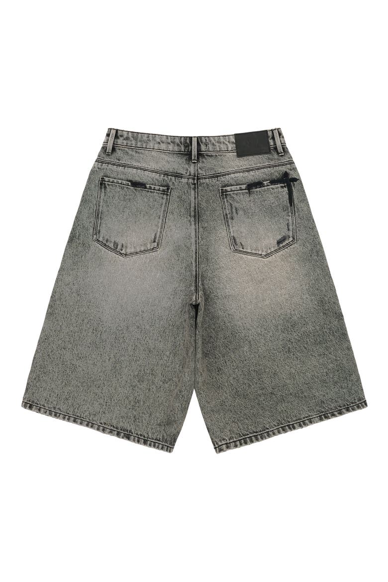 Gustavo Oversize Denim Bermuda Shorts, Alternate, color, STONE HAZE LASER RTA