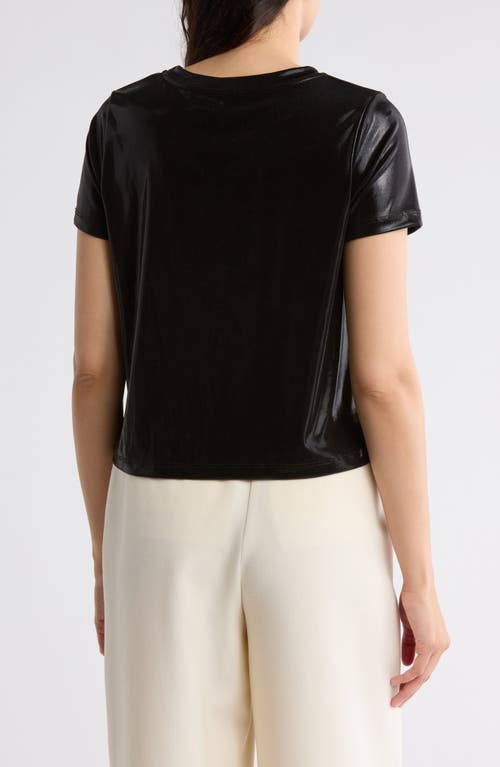 Shop Renee C Metallic Crewneck T-shirt