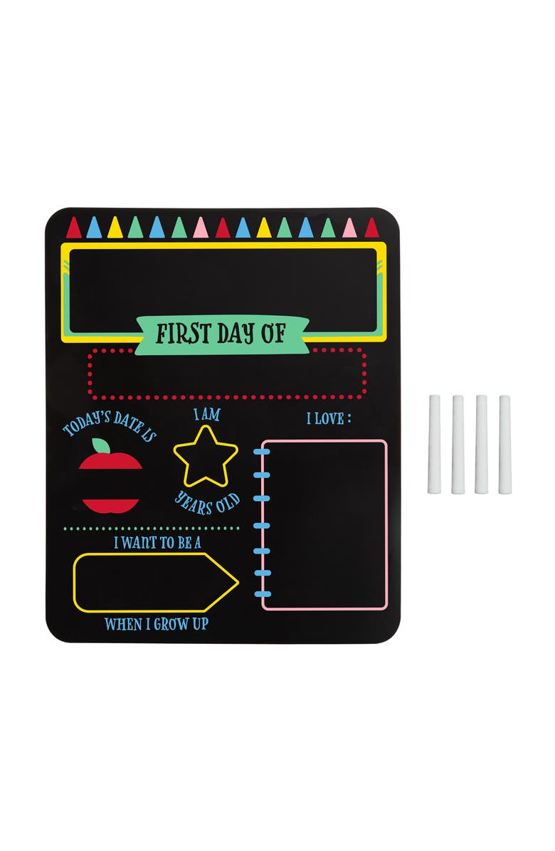 Pearhead First Day Of School Chalkboard, Alternate, color, 