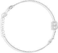 MESHMERISE Diamond Initial Bezel Bracelet