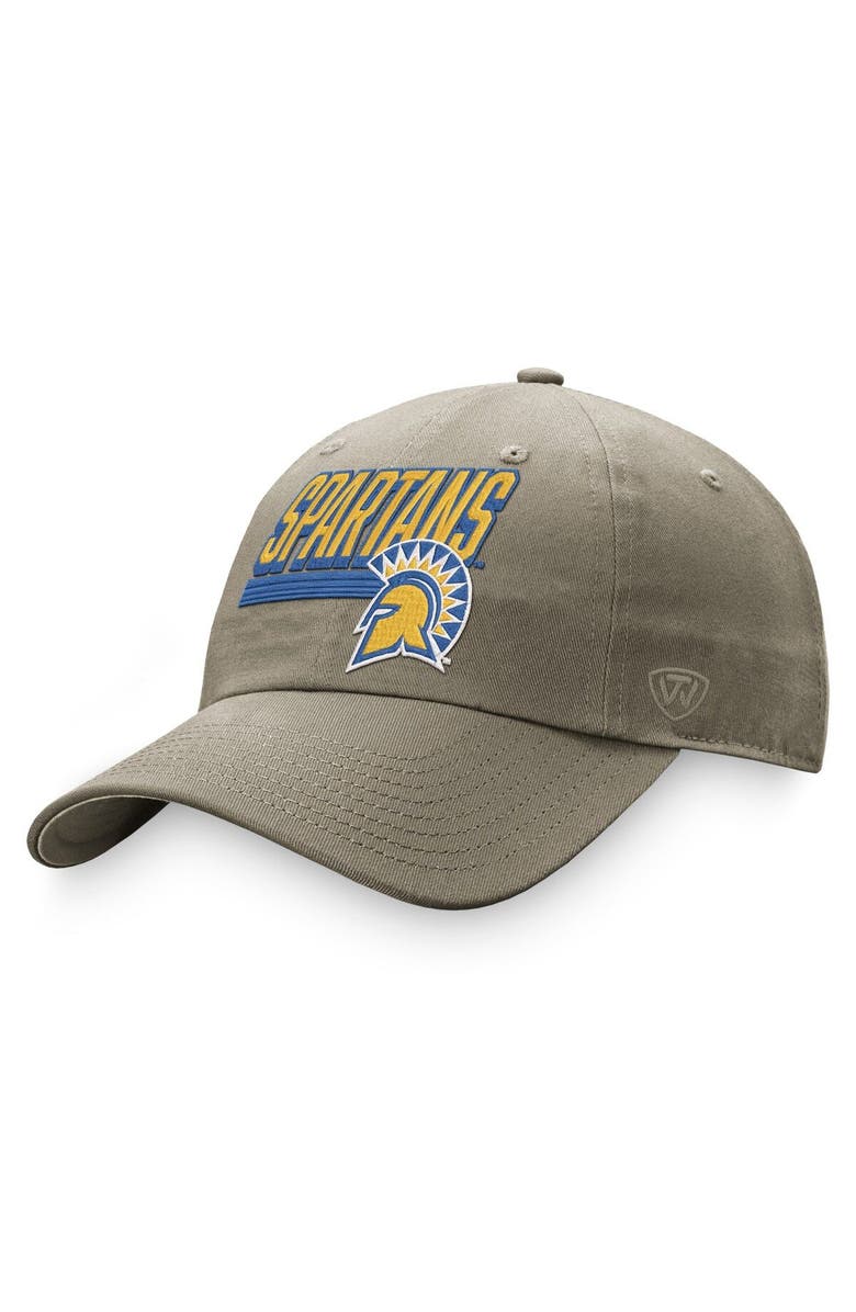 TOP OF THE WORLD Men's Top of the World Khaki San Jose State Spartans Slice Adjustable Hat, Main, color, 