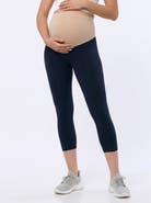 MOTHERHOOD MATERNITY Essential Stretch Secret Fit Over the Belly Maternity Crop Leggings