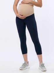 MOTHERHOOD MATERNITY Essential Stretch Secret Fit Over the Belly Maternity Crop Leggings