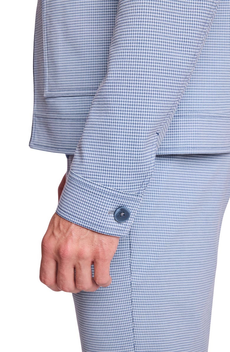 PAISLEY & GRAY Milo Slim Fit Zip Jacket, Alternate, color, Navy Knit Houndstooth