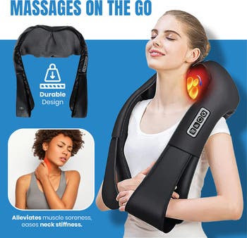 3D Shiatsu Heating Back and Neck Massager