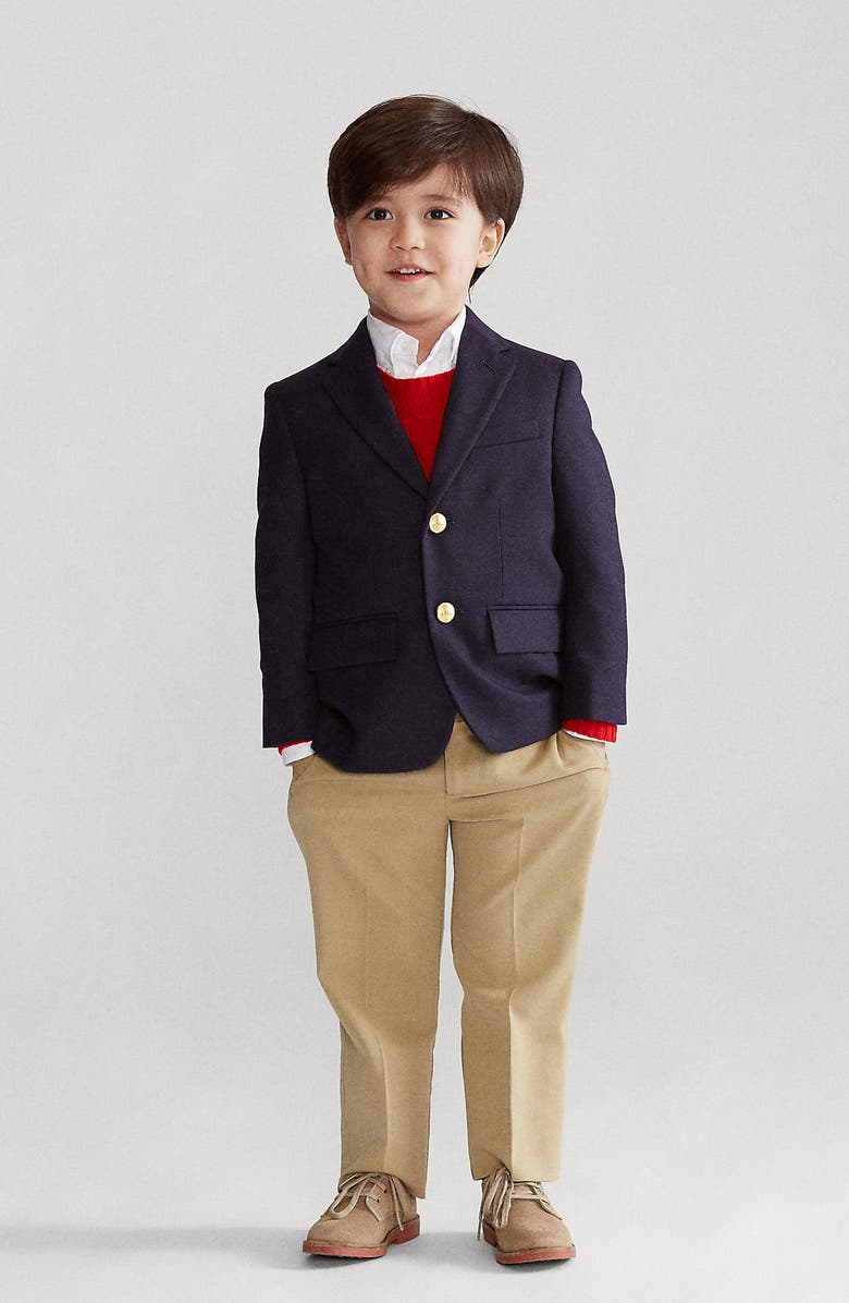 Polo Ralph Lauren Kids' Lessona Wool Blazer, Alternate, color, Navy