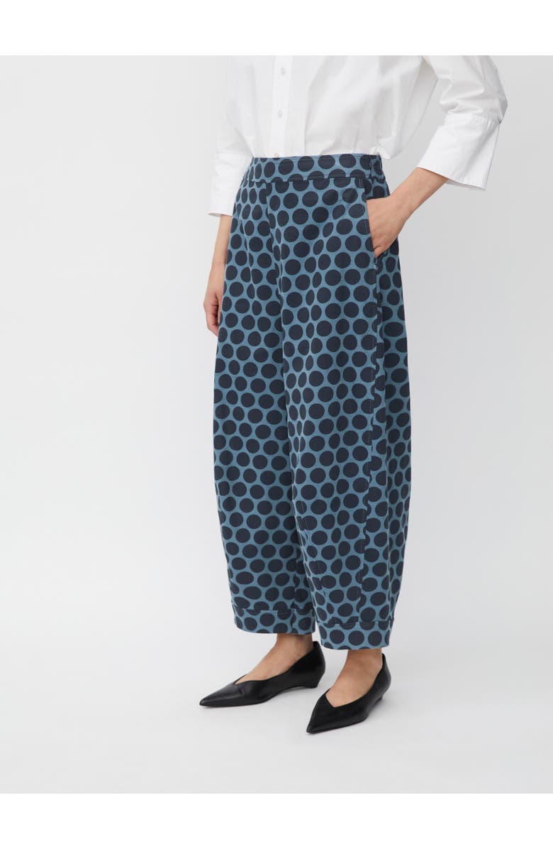 Masai Copenhagen Cropped Velvet Wide Leg Pants, Main, color, Navy Blazer