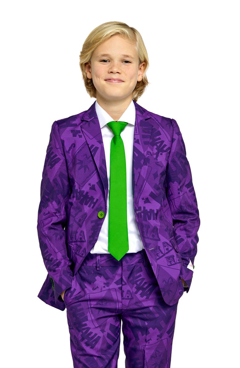 OppoSuits Kids' Batman<sup>™</sup> The Joker Two-Piece Suit with Tie, Alternate, color, 