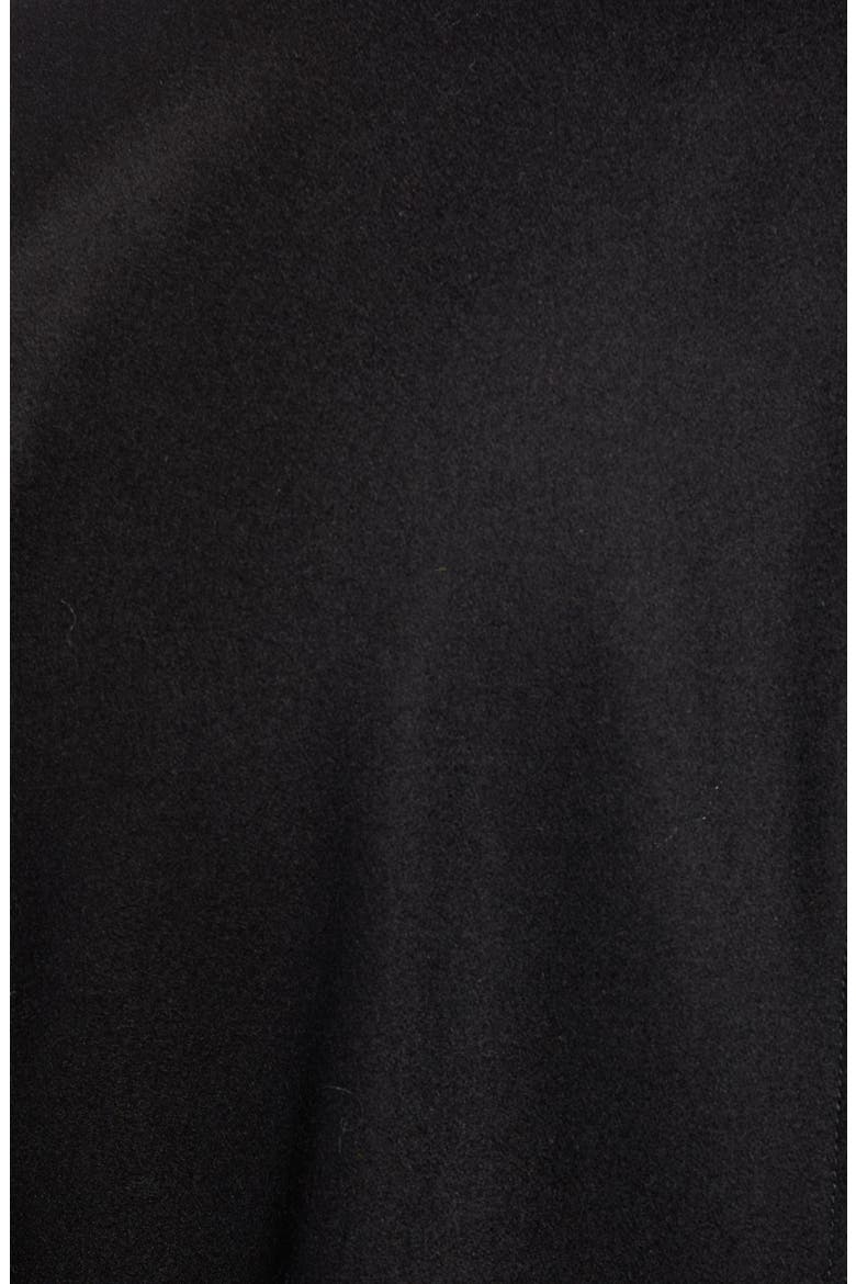 Wool Blend Double Breasted Peacoat, Alternate, color, BLACK