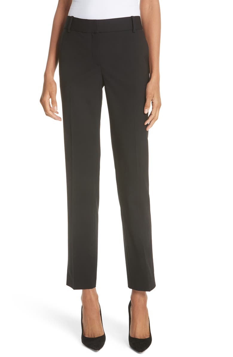 Theory Straight Leg Stretch Wool Trousers, Main, color,