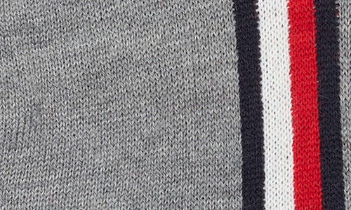 Tommy Hilfiger Vertical Stripe Cuffed Beanie In Gray