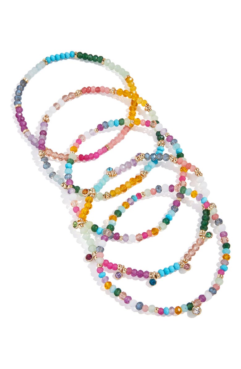 BaubleBar Indya Semiprecious Bracelet Set, Main, color, Multi