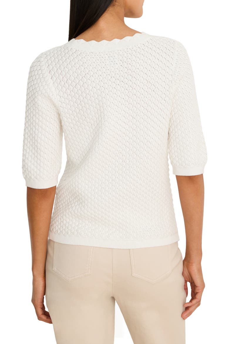 Scallop Textured Sweater, Alternate, color, PAPER WHITE