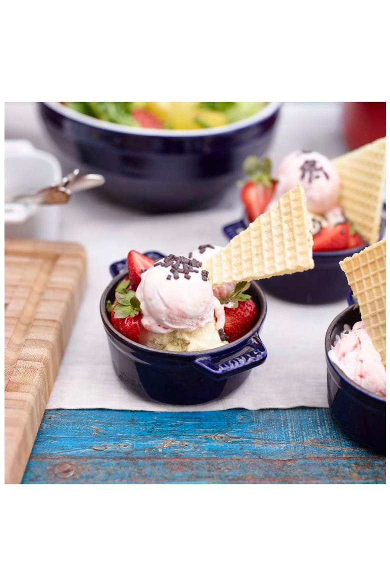 Enameled Cast Iron 0.25-Quart Mini Cocotte, Alternate, color, DARK BLUE