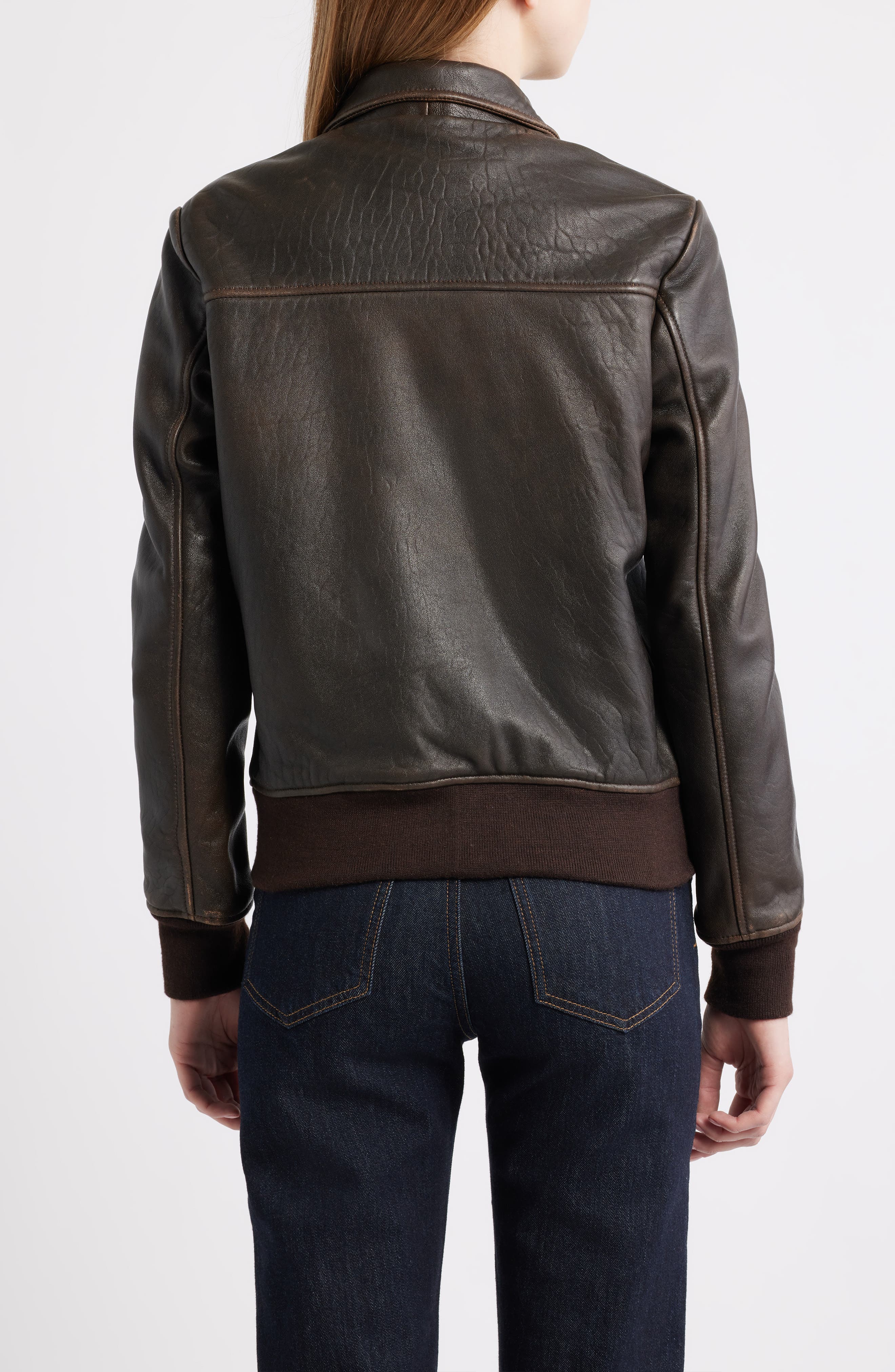 Leather Flight Jacket - image 4