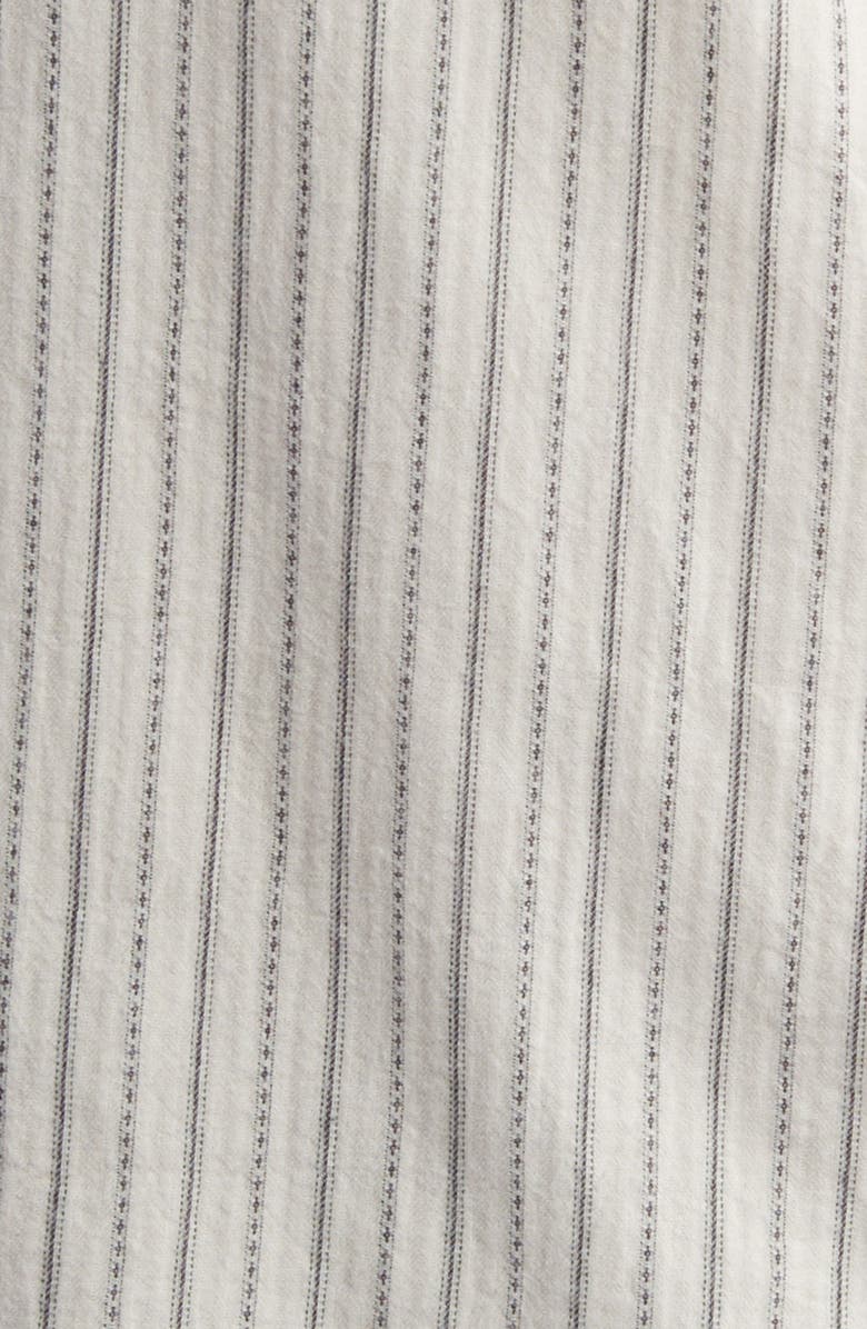 Officine Générale Alfred Stripe Brushed Cotton Button Front Shirt, Alternate, color,