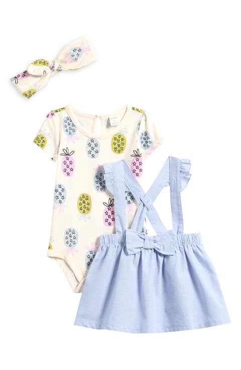 3-Piece Bodysuit, Pinafore Dress & Headband Set (Baby)