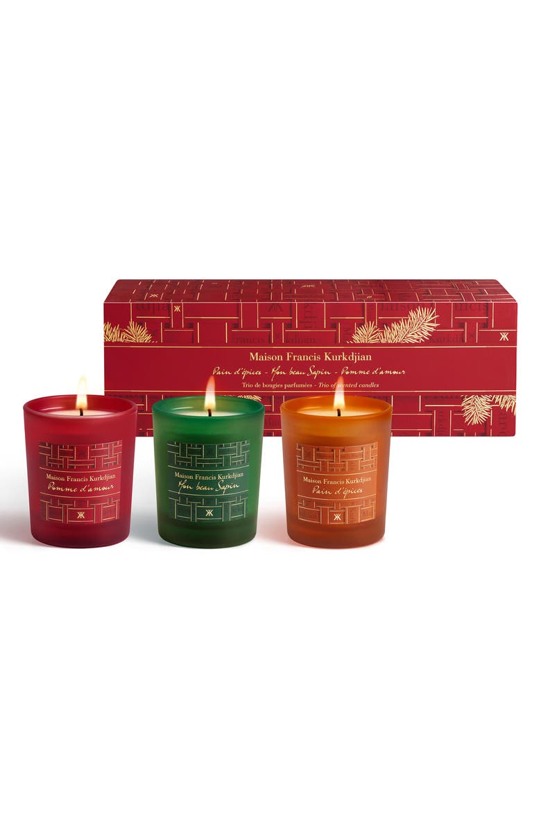 Maison Francis Kurkdjian Trio of Scented Candles Set, Main, color, 
