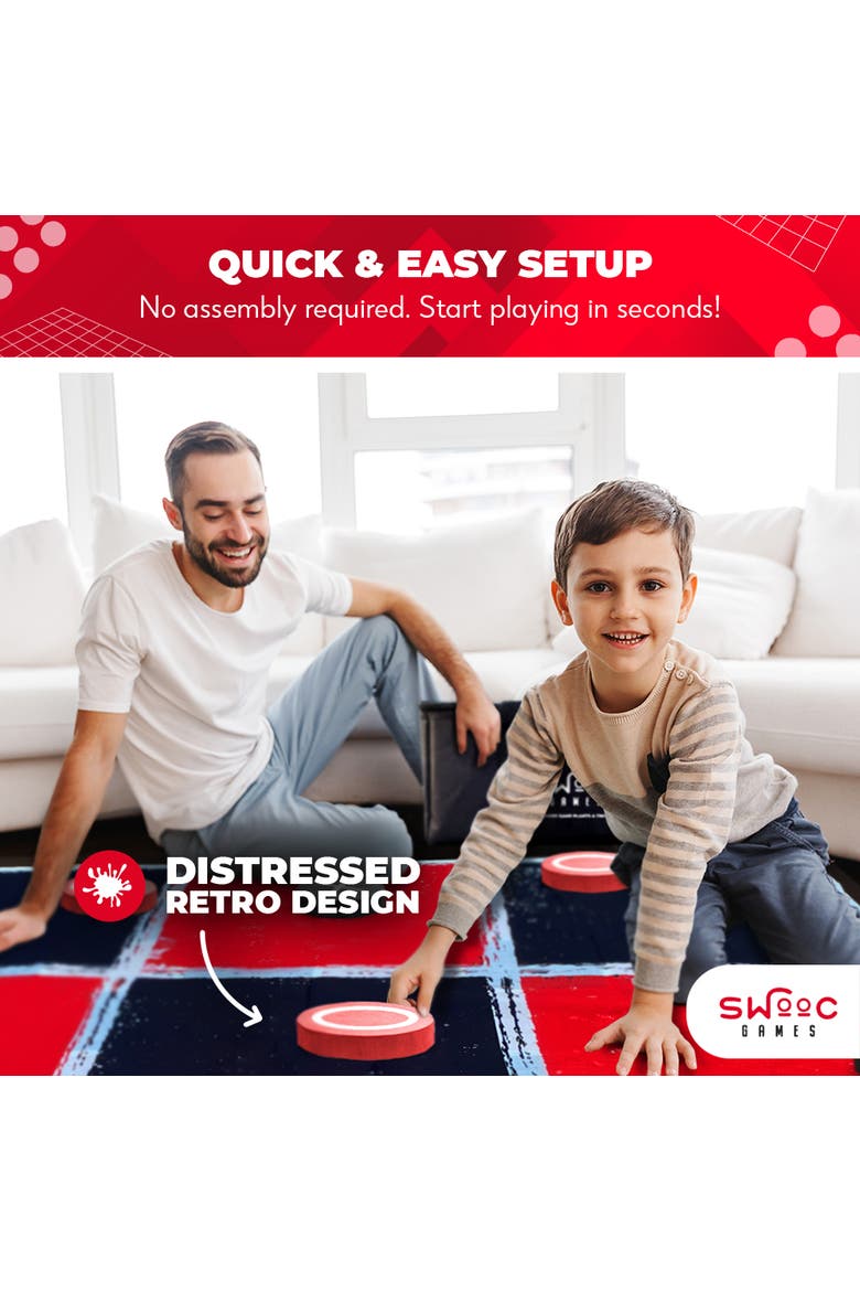 Giant Checkers & Tic Tac Toe Game, Alternate, color, Black, Red