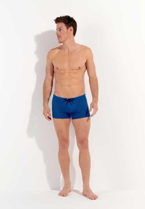 Hom Hendaye Swim Shorts In Blue Print