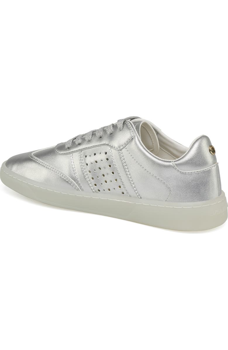 JSlides Hunter Leather Sneaker, Alternate, color, Silver