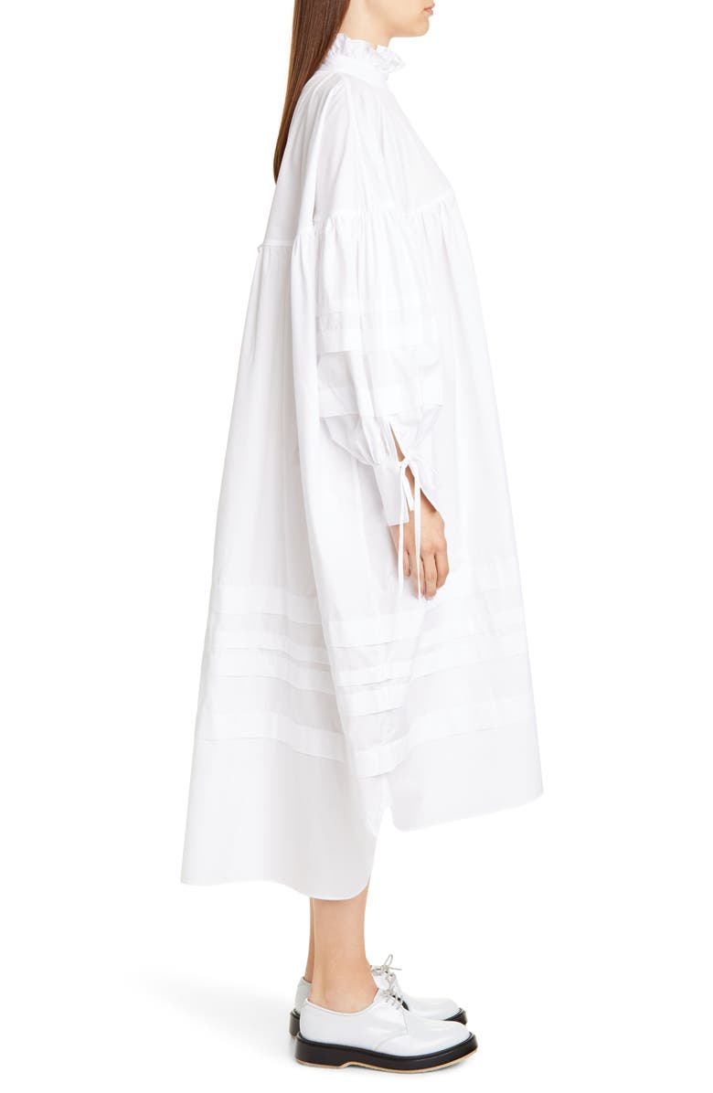 Cecilie Bahnsen Beate Pleated Long Sleeve Midi Dress, Alternate, color, 