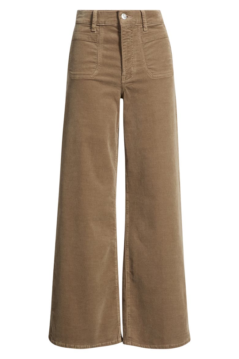 Le Slim Palazzo Patch Pocket High Waist Wide Leg Corduroy Jeans, Alternate, color, SOFT TAUPE