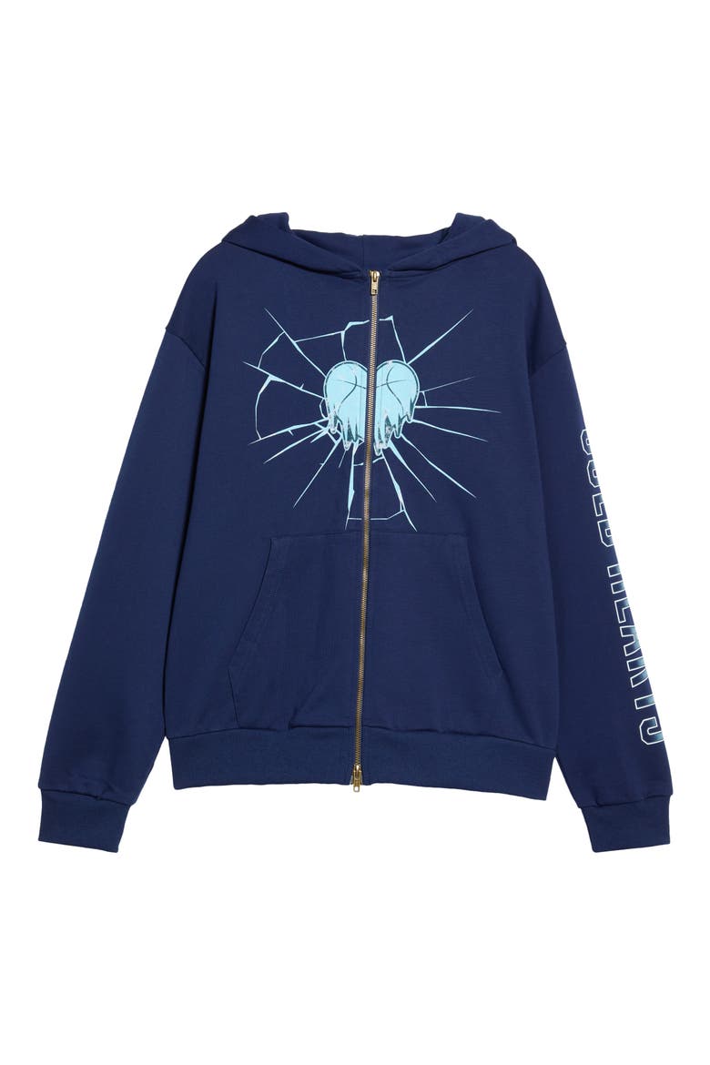Elite Cold Hearts Full Zip Graphic Hoodie, Main, color, BLUE